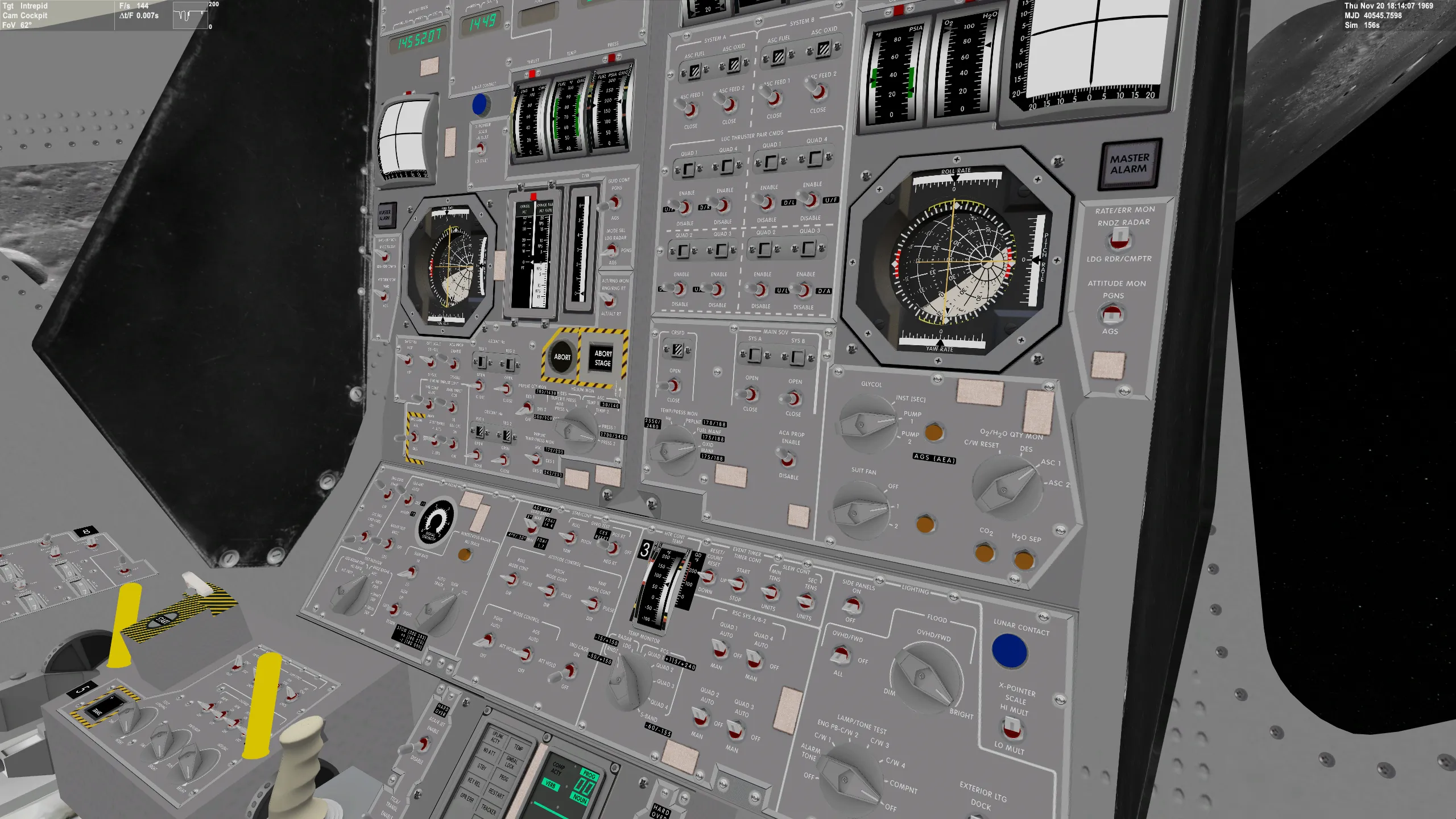 Lunar Module main control panel